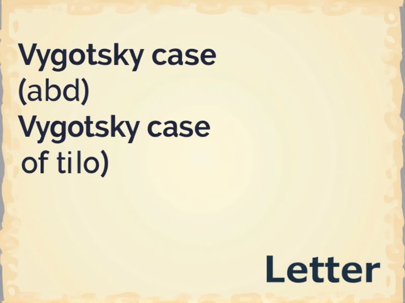 Examples and Templates for Letter Samples in Vygotsky's Case